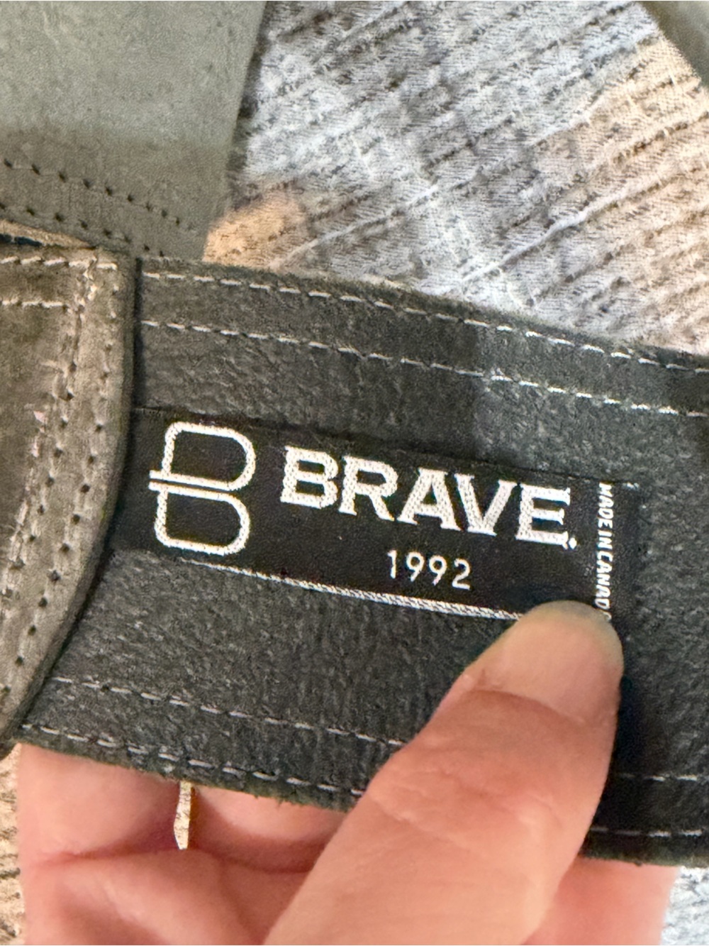 Brave Leather Wide Distressed Grey Belt 2.4” | Statement Buckle | Size 30 - Picture 3 of 6